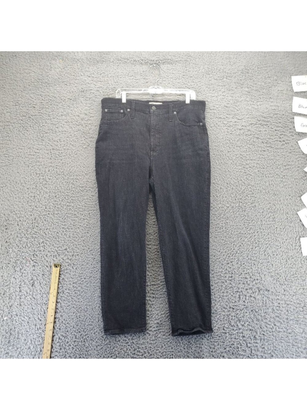 Madewell Jeans Womens Size 32 Black The Momjean High Rise Stretch Cotton Blend